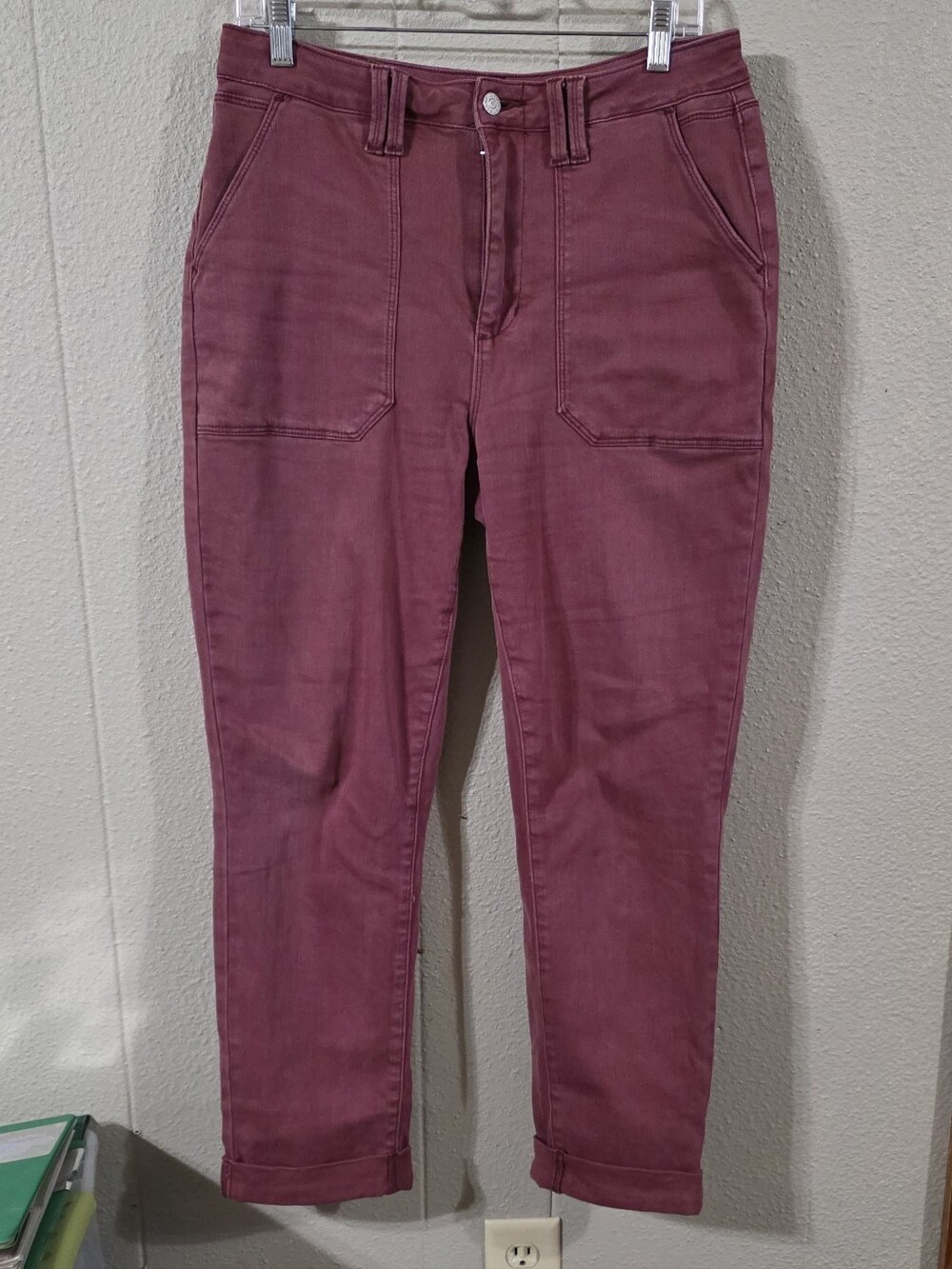 Judy Blue Garment Dyed Cuffed Pants Sz 29/9 *Pretty*
